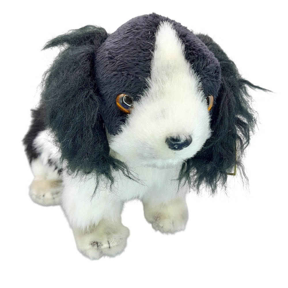 Ty Beanie Babies Frolic the Spaniel Dog Black White Plush 2001 4390